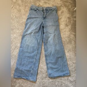 Good American Wide Leg Jean, light denim, size 8/29, EXTRA LONG LENGTH